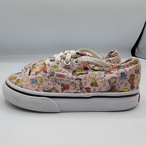 Vans Baby 721356 Pink Canvas Peanuts Gang Lace Up - Picture 7 of 11
